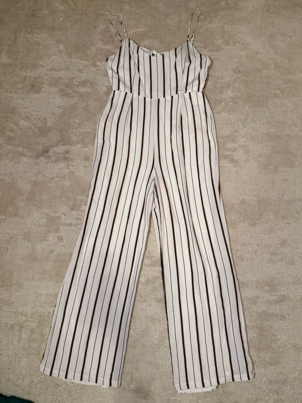 Lush Striped Jumpsuit- Lined - M